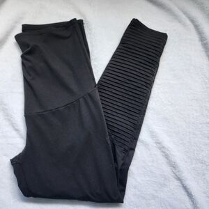 Black Diaz Maternity Moto Leggings - L